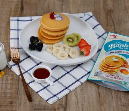 Bữa sáng dinh dưỡng tại nhà với bánh rán Ajinomoto