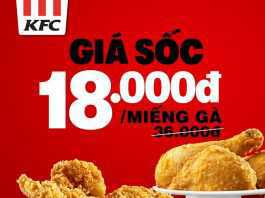 “Giá Sốc” chỉ 18k/1 miếng gà đã trở lại!