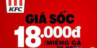 “Giá Sốc” chỉ 18k/1 miếng gà đã trở lại!