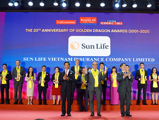 Sun Life Việt Nam vinh dự nhận “Giải Thưởng Rồng Vàng” năm 2021
