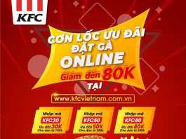 Cơn lốc ưu đãi – Đặt gà online cùng KFC!!