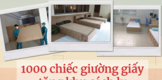 Sáng kiến độc đáo mùa dịch: 1000 chiếc giường giấy dành cho khu cách ly