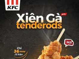 KFC tung phiên bản nâng cấp “Xiên Gà Tenderods”