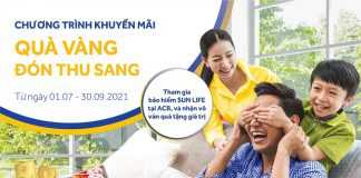 Sun Life Việt Nam và ACB triển khai chuỗi chương trình khuyến mại “Quà Vàng Đón Thu Sang”