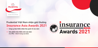 Prudential Việt Nam được vinh danh là “Công ty bảo hiểm nhân thọ quốc tế của năm” tại Insurance Asia Awards 2021