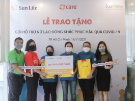 265 lao động nữ giúp việc gia đình tại Tp. Hồ Chí Minh gặp khó khăn do đại dịch COVID-19 được Sun Life Việt Nam và CARE hỗ trợ
