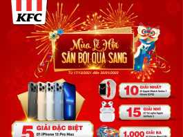 Mua Combo Lễ Hội KFC, trúng ngay điện thoại Iphone 13 Pro Max