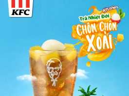 Thưởng thức món mới tại KFC: “Trà Nhiệt Đới Chôm Chôm Xoài”
