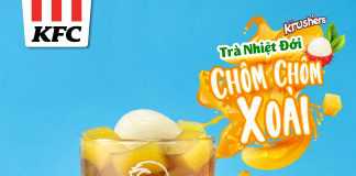Thưởng thức món mới tại KFC: “Trà Nhiệt Đới Chôm Chôm Xoài”