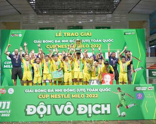Ngôi vô địch Giải bóng đá Nhi đồng (U11) toàn quốc – Cúp Nestlé MILO 2022 thuộc về Sông Lam Nghệ An