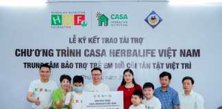 Herbalife Việt Nam hỗ trợ dinh dưỡng tại Trung Tâm Bảo Trợ Trẻ Mồ Côi Tàn Tật Việt Trì