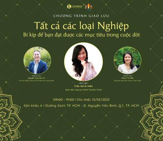 Mời giao lưu “Tất cả các loại Nghiệp – Bí kíp để bạn đạt được các mục tiêu trong cuộc đời”