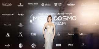 Doanh nhân Huỳnh Như khoe vẻ gợi cảm trên thảm đỏ Hoa Hậu Hoàn Vũ Việt Nam 2023