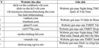Cảnh báo một số website giả mạo, lừa đảo người dùng Internet cần tránh