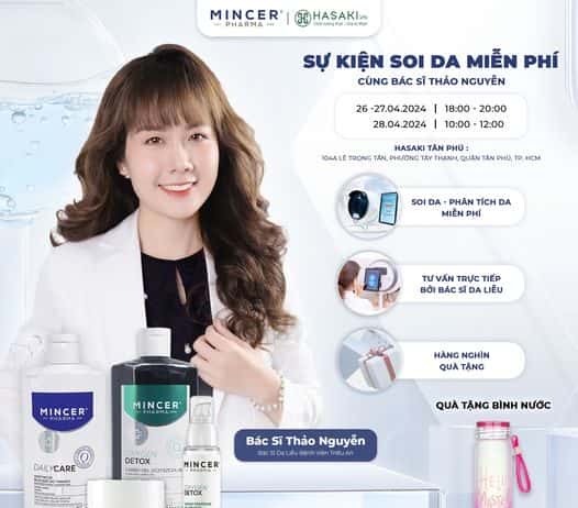 Trải nghiệm chăm sóc da với chương trình soi da tại Hasaki cùng Mincer Pharma
