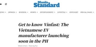 Truyền thông Philippines: “VinFast quá nhanh, quá mạnh mẽ”