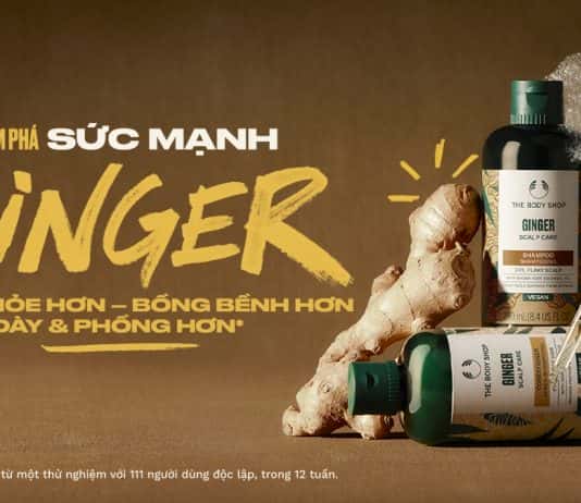 THE BODY SHOP RA MẮT DÒNG CHĂM SÓC TÓC THUẦN CHAY GINGER