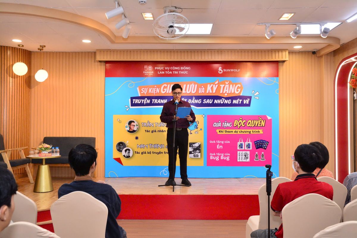 FAHASA TỔ CHỨC CHƯƠNG TRÌNH GIAO LƯU VÀ KÝ TẶNG CÙNG 3 TÁC GIẢ TRUYỆN TRANH VIỆT NAM ĐÌNH ĐÁM “TRUYỆN TRANH - BÍ MẬT ĐẰNG SAU NHỮNG NÉT VẼ” 1 Phu nu hien dai fahasa Giao luu tac gia truyen tranh 02