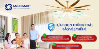 Giải mã 3 dòng quạt trần đèn chủ lực của AMU Smart – “Cơn sốt” làm mát không gian sống mùa hè