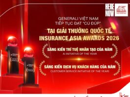 Generali nhận cú đúp giải thưởng về công nghệ và dịch vụ khách hàng tại Insurance Asia Awards 2026
