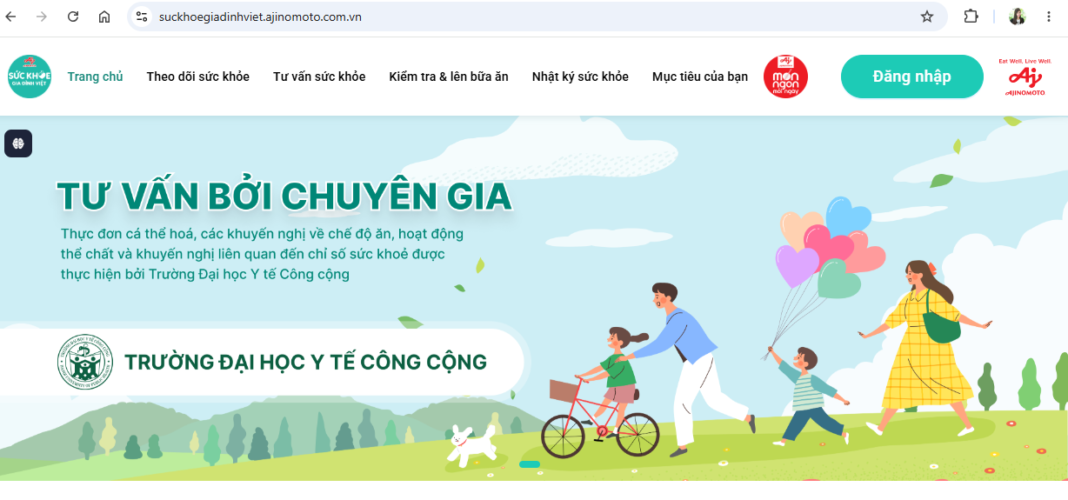 Phunuhiendai_Ajinomoto Sức khỏe Gia đình Việt