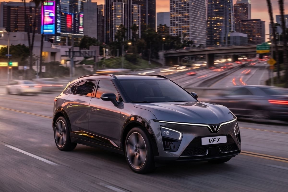 Tăng tốc 0–100 km/h trong 5,8 giây, VinFast VF 7 khiến khách trẻ “lái thử là mê” 1 Phu nu hien dai VinFast VF 7 01