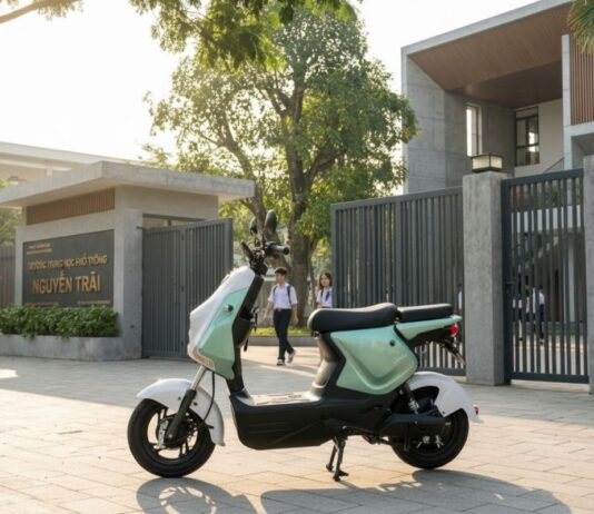 Amio S2: Xe điện gọn gàng, an toàn cho lịch đi học hằng ngày