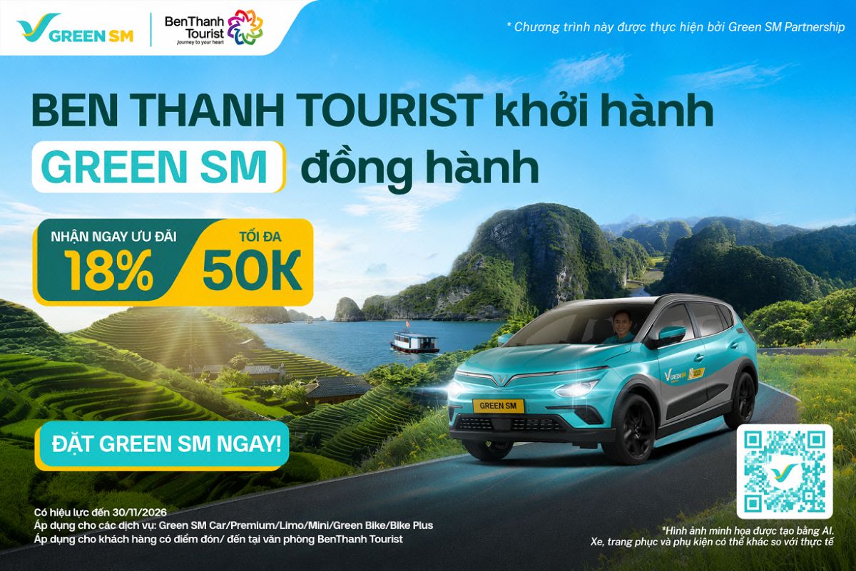BENTHANH TOURIST TUNG ƯU ĐÃI NGẬP TRÀN CHO MÙA DU LỊCH THU ĐÔNG 2026 2 Phu nu hien dai BenThanh Tourist 06