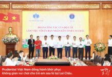 Prudential Việt Nam đồng hành khôi phục không gian vui chơi cho trẻ em sau lũ tại Lai Châu