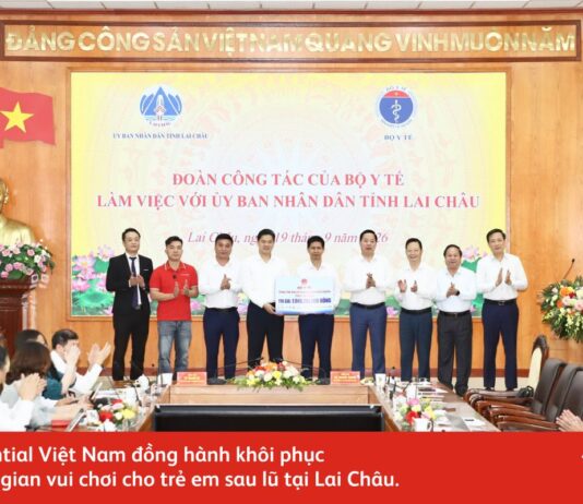 Prudential Việt Nam đồng hành khôi phục không gian vui chơi cho trẻ em sau lũ tại Lai Châu