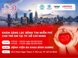 “Trái tim cho em” sẽ khám sàng lọc miễn phí bệnh tim bẩm sinh tại TPHCM