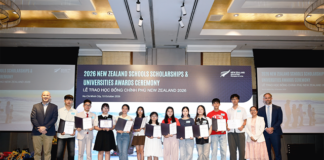 18 học sinh Việt Nam xuất sắc được vinh danh tại Lễ trao học bổng chính phủ New Zealand 2026