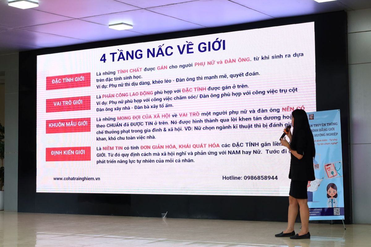 CÔ HÀ TRẢI NGHIỆM ĐỒNG HÀNH CÙNG NỮ SINH GEN Z KHỞI XƯỚNG DỰ ÁN BÌNH ĐẲNG GIỚI TRONG HƯỚNG NGHIỆP 3 Phu nu hien dai CCD co ha trai nghiem 02